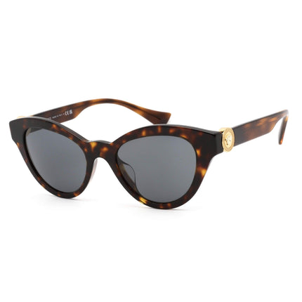 Versace Women's Sunglasses - Dark Havana Full Rim Cat Eye Frame | VE4435F 108/87 ,