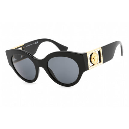 Versace Women's Sunglasses - Full Rim Black Plastic Cat Eye Frame | VE4438B GB1/87 ,