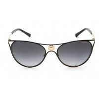 Versace Women's Sunglasses - Full Rim Black/Gold Metal Round Frame | VE2237 1433T3 ,