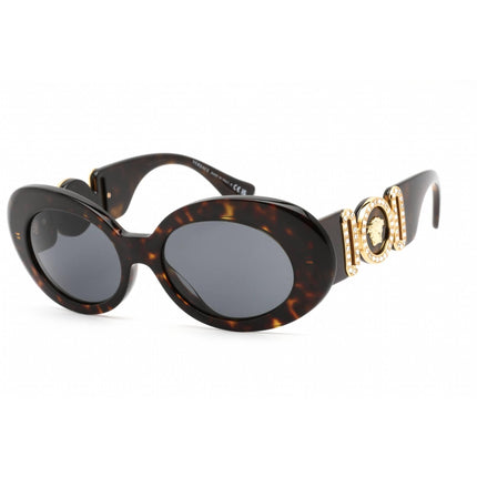 Versace Women's Sunglasses - Full Rim Dark Havana Oval Shape Frame | VE4426BU 108/87 ,