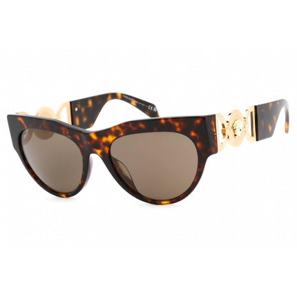 Versace Women's Sunglasses - Full Rim Dark Havana Plastic Cat Eye | 0VE4440U 108/3 ,