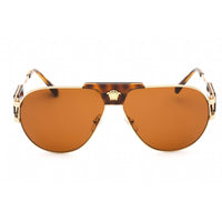 Versace Women's Sunglasses - Full Rim Gold Metal Aviator Shape Frame | 0VE2252 147073 ,