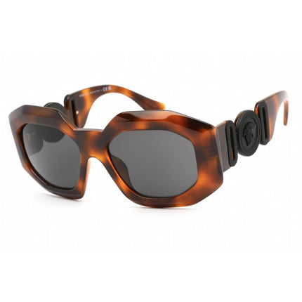 Versace Women's Sunglasses - Full Rim Havana Plastic Shield Frame | VE4424U 521787 ,