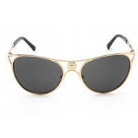 Versace Women's Sunglasses - Gold Cat Eye Shape Frame Dark Grey Lens | VE2237 100287 ,