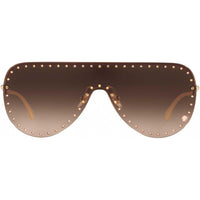 Versace Women's Sunglasses - Gold Rimless Shield Frame Gradient Lens | VE2230B 125213 ,