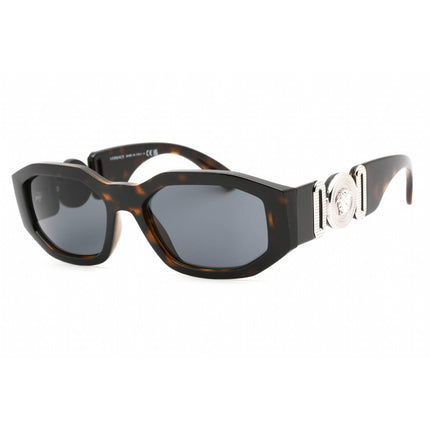 Versace Women's Sunglasses - Havana Oval Shape Frame Dark Grey Lens | 0VE4361 542387 ,