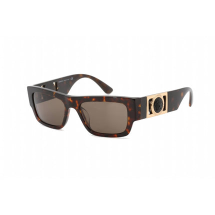 Versace Women's Sunglasses - Havana Plastic Rectangular Shape Frame | VE4416U 108/3 ,