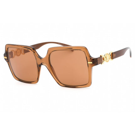 Versace Women's Sunglasses - Transparent Brown Acetate/Metal Square | 0VE4441 5028/O ,