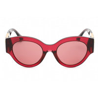 Versace Women's Sunglasses - Transparent Burgundy Plastic Cat Eye | VE4438B 538569 ,