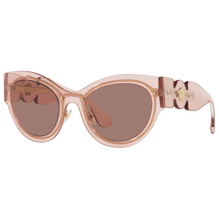 Versace Women's Sunglasses - Transparent Pink Frame Light Brown Lens | VE2234 125273 ,