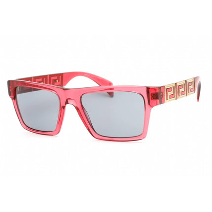 Versace Women's Sunglasses - Transparent Red Plastic Rectangular | 0VE4445 5409/1 ,