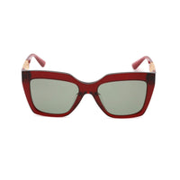 Versace Women's Sunglasses - Transparent Red Square Frame Green Lens | VE4418F 388/2 ,
