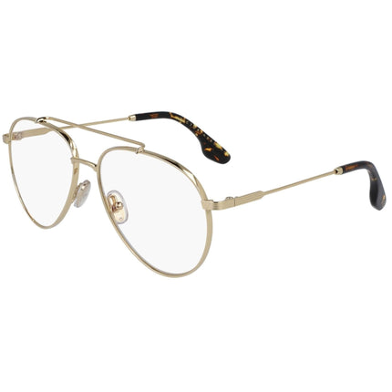 Victoria Beckham Women's Eyeglasses - Gold Aviator Frame | VICTORIA BECKHAM VB218 714 ,