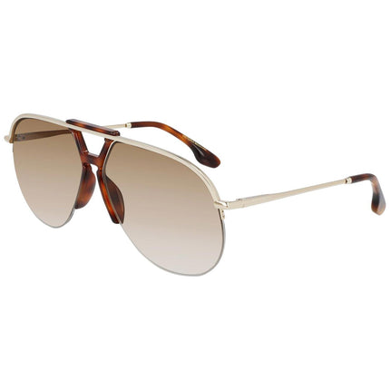 Victoria Beckham Women's Sunglasses - Brown Gradient Lens Aviator Frame | VB222S 702 ,