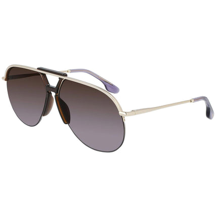 Victoria Beckham Women's Sunglasses - Dark Purple Lens Aviator Frame | VB222S 710 ,