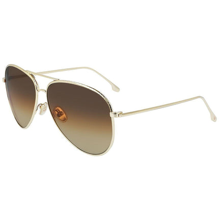 Victoria Beckham Women's Sunglasses - Gold Metal Frame | VICTORIA BECKHAM VB203S 708 ,