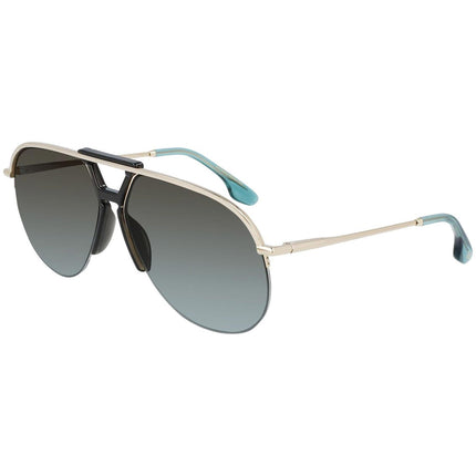 Victoria Beckham Women's Sunglasses - Gradient Dark Green Lens Aviator | VB222S 704 ,
