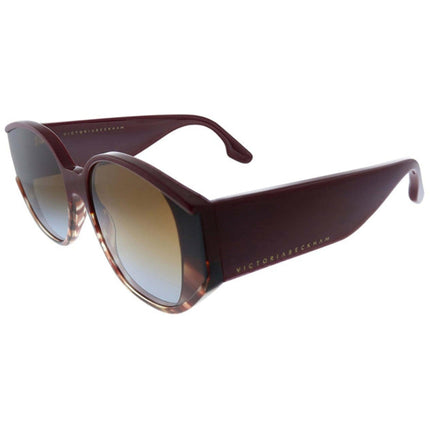 Victoria Beckham Women's Sunglasses - Striped Burgundy | VICTORIA BECKHAM VB605S 605 ,
