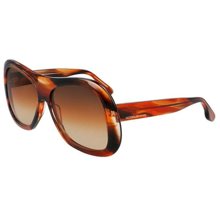 Victoria Beckham Women's Sunglasses - Striped Red Frame | VICTORIA BECKHAM VB623S 617 ,
