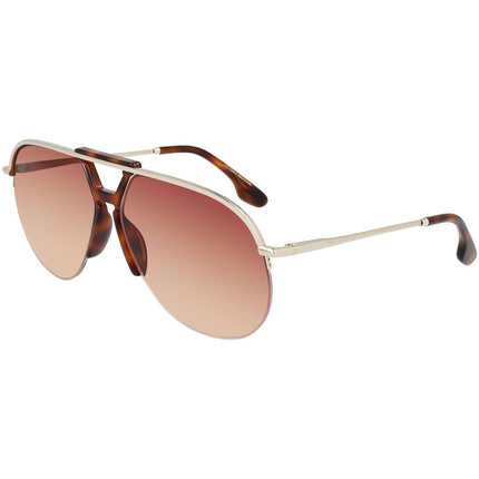 Victoria Beckham Women's Sunglasses - Wine Orange Lens Aviator Frame | VB222S 711 ,