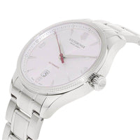 Victorinox Swiss Army Men's Alliance Silver Tone Dial Bracelet Automatic Watch and Knife Set | 241715.1 ,