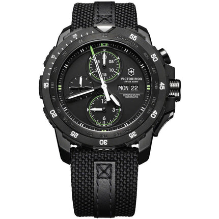 Victorinox Swiss Army Men's Automatic Watch - Alpnach Black Dial Nylon Strap | 241527 ,