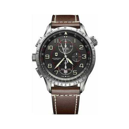 Victorinox Swiss Army Men's Chrono Watch - Airboss Mach 9 Black Dial Strap | 241710 ,