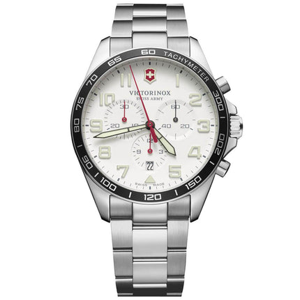 Victorinox Swiss Army Men's Chrono Watch - Fieldforce Black Dial Bracelet | 241856 ,