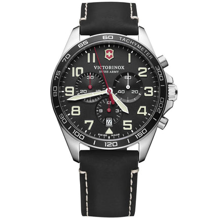 Victorinox Swiss Army Men's Chrono Watch - Fieldforce Black Dial Strap | 241852 ,