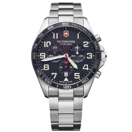 Victorinox Swiss Army Men's Chrono Watch - Fieldforce Blue Dial Bracelet | 241857 ,