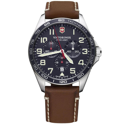 Victorinox Swiss Army Men's Chrono Watch - Fieldforce Brown Strap | 241854 ,