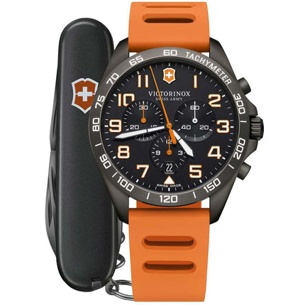 Victorinox Swiss Army Men's Chrono Watch - FieldForce Sport Orange Strap | 249163.1 ,