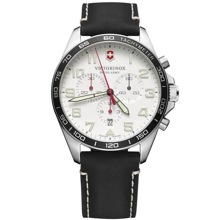 Victorinox Swiss Army Men's Chrono Watch - Fieldforce White Dial Strap | 241853 ,