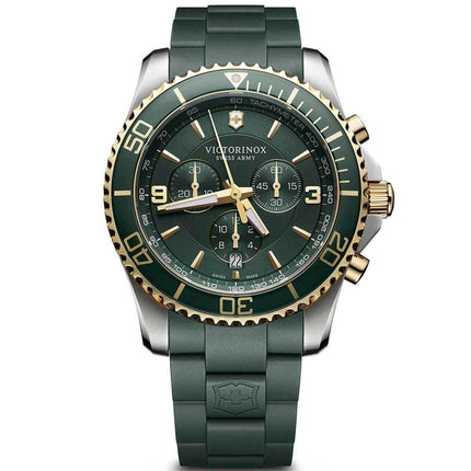 Victorinox Swiss Army Men's Chronograph Watch - Maverick Green Dial Strap | 241694 ,