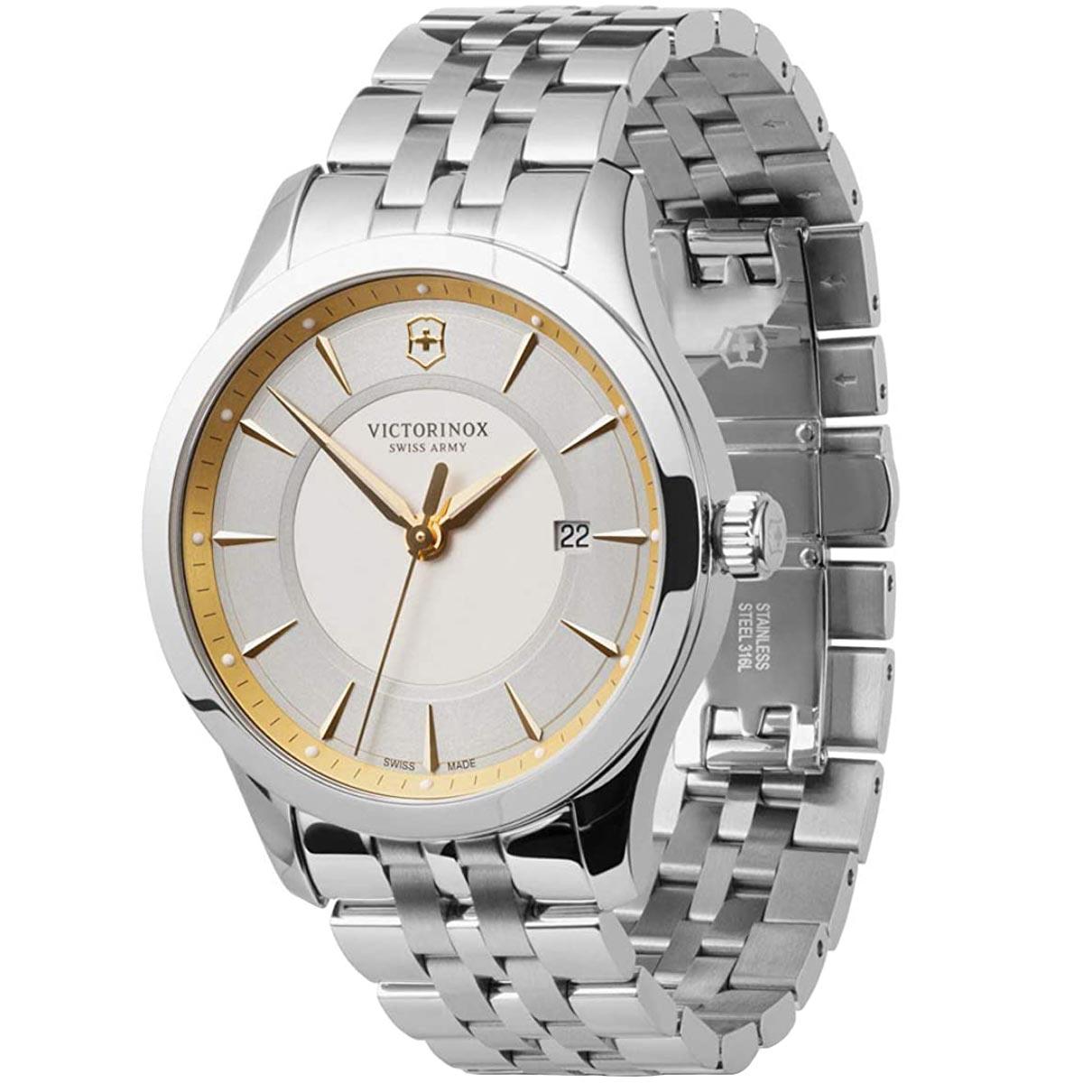 スチームメイデン スパイラルキューティ Victorinox Swiss Army Men's Quartz Watch - Alliance Silver Steel