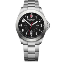 Victorinox Swiss Army Men's Quartz Watch - Heritage Black Dial Steel Bracelet | 241968 ,