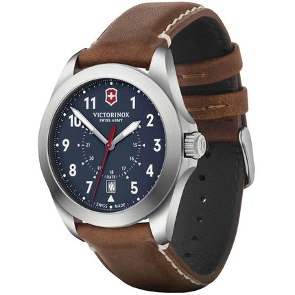 Victorinox Swiss Army Men's Quartz Watch - Heritage Blue Dial Leather Strap | 241964 ,
