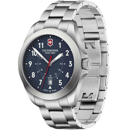 Victorinox Swiss Army Men's Quartz Watch - Heritage Blue Dial Steel Bracelet | 241967 ,