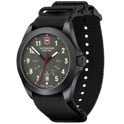 Victorinox Swiss Army Men's Quartz Watch - Heritage Green Dial Fabric Strap | 241972 ,