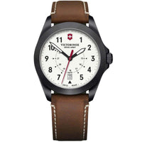 Victorinox Swiss Army Men's Quartz Watch - Heritage White Dial Brown Strap | 241969 ,