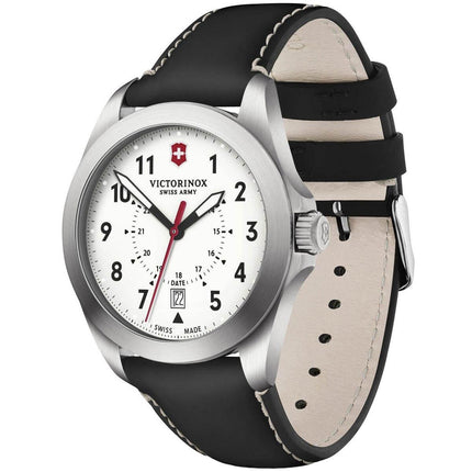 Victorinox Swiss Army Men's Quartz Watch - Heritage White Dial Leather Strap | 241965 ,