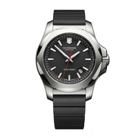 Victorinox Swiss Army Men's Quartz Watch - I.N.O.X. Black Dial Rubber Strap | 241682.1 ,