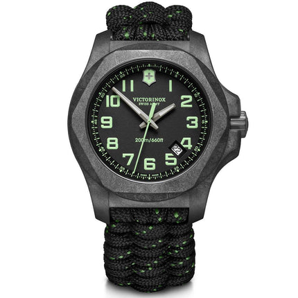 Victorinox Swiss Army Men's Quartz Watch - I.N.O.X. Carbon Black Dial Strap | 241888 ,