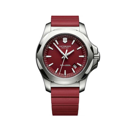 Victorinox Swiss Army Men's Quartz Watch - I.N.O.X. Red Dial Rubber Strap | 241719.1 ,