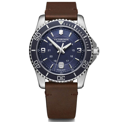 Victorinox Swiss Army Men's Quartz Watch - Maverick Brown Leather Strap | 241863 ,