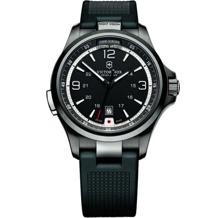 Victorinox Swiss Army Men's Quartz Watch - Night Vision Black Dial Strap | 241596 ,