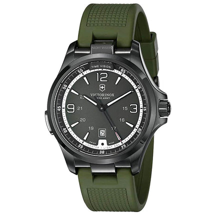 Victorinox Swiss Army Men's Quartz Watch - Night Vision Green Rubber Strap | 241595 ,
