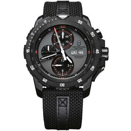 Victorinox Swiss Army Men's Watch - Alpnach Chronograph Grey Dial Black Strap | 241528 ,