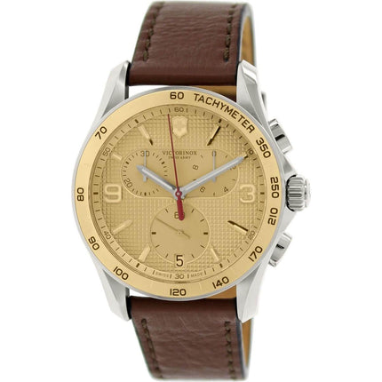 Victorinox Swiss Army Men's Watch - Chrono Classic Brown Leather Strap | 241659 ,