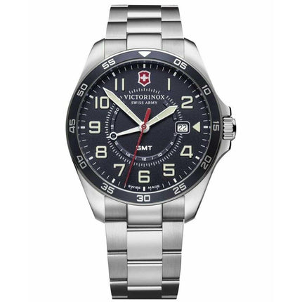 Victorinox Swiss Army Men's Watch - FieldForce GMT Blue Dial Steel Bracelet | 241896 ,